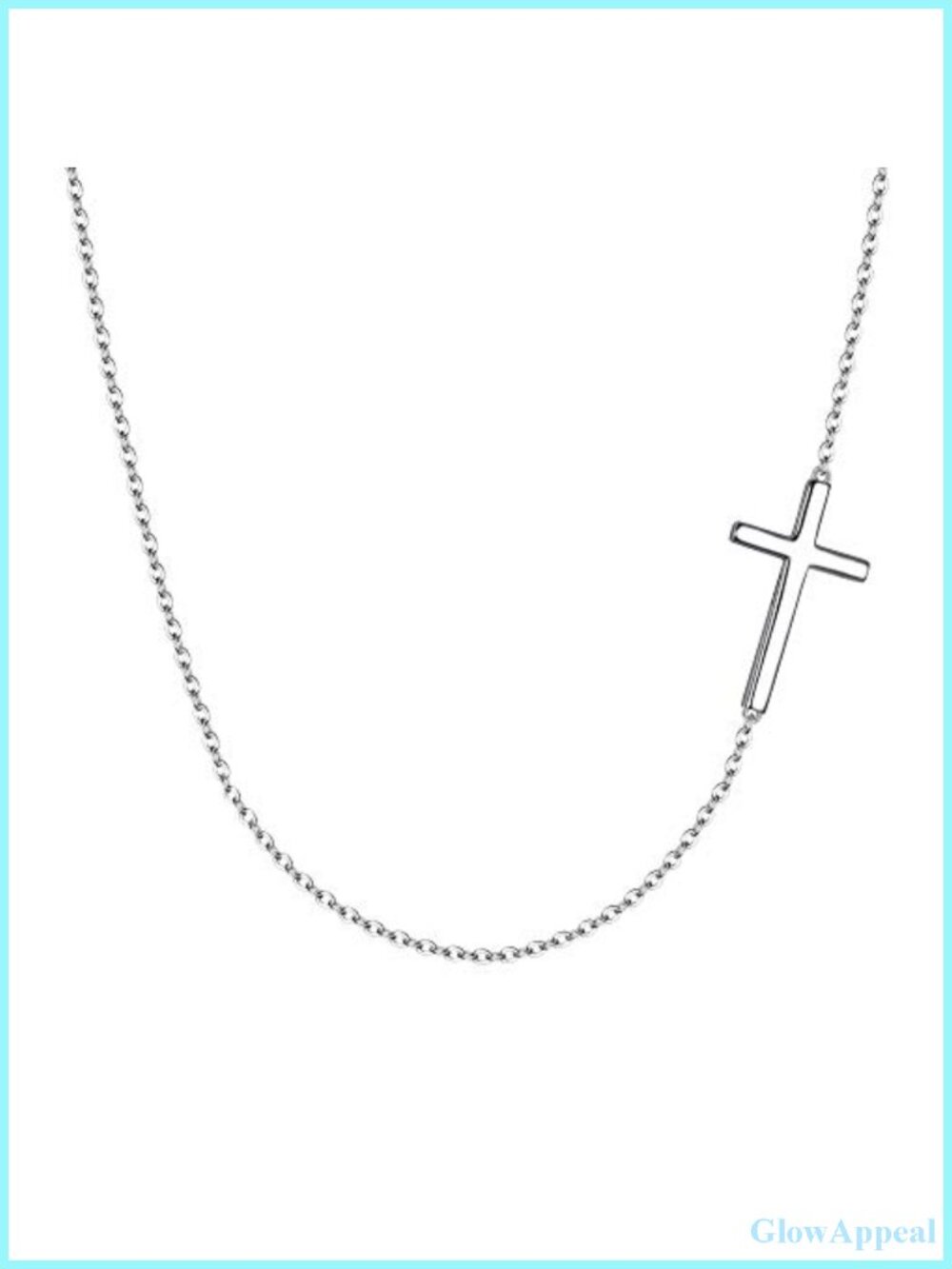 Dainty 925 Sterling Silver Sideways Cross Choker Necklace Layering Jewelry